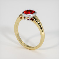 1.31 Ct. Ruby Ring, 14K White & Yellow 2