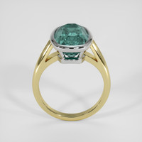7.47 Ct. Bluish Green Sapphire Ring, 14K White & Yellow 3