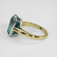 7.47 Ct. Bluish Green Sapphire Ring, 14K White & Yellow 4