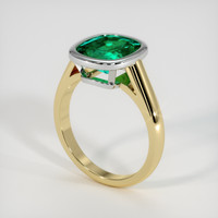 2.45 Ct. Emerald Ring, 18K White & Yellow 2