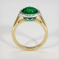 3.42 Ct. Emerald Ring, 18K White & Yellow 3