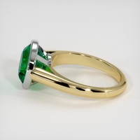 3.42 Ct. Emerald Ring, 18K White & Yellow 4