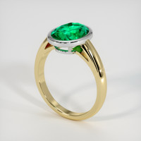 2.29 Ct. Emerald Ring, 18K White & Yellow 2