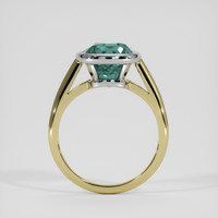 7.47 Ct. Bluish Green Sapphire Ring, 18K White & Yellow 3