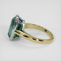 7.47 Ct. Bluish Green Sapphire Ring, 18K White & Yellow 4