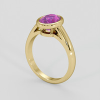 2.17 Ct. Pinkish Purple Sapphire Ring, 10K Yellow Gold 2