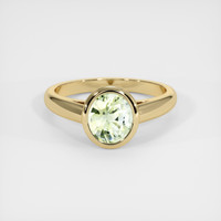 1.53 Ct. Greenish Yellow Sapphire Ring, 10K Yellow Gold 1