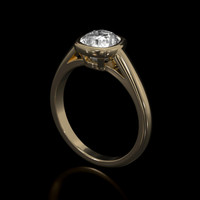 1.79 Ct. Green Sapphire Ring, 10K Yellow Gold 2