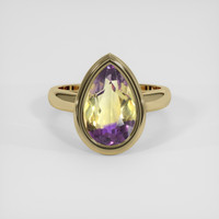 4.87 Ct. Bi Color Ametrine Ring, 14K Yellow Gold 1