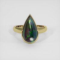 3.29 Ct. Multi Color Opal Ring, 14K Yellow Gold 1