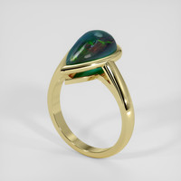 3.29 Ct. Multi Color Opal Ring, 14K Yellow Gold 2