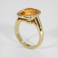 10.25 Ct. Golden Brown Hessonite Garnet Ring, 14K Yellow Gold 2