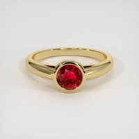 1.39 Ct. Ruby Ring, 14K Yellow Gold 1