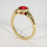 1.39 Ct. Ruby Ring, 14K Yellow Gold 2