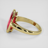 6.82 Ct. Pinkish Red Ruby Ring, 14K Yellow Gold 4