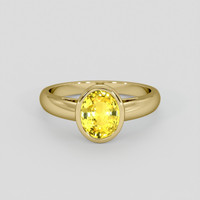 1.35 Ct. Yellow Sapphire Ring, 14K Yellow Gold 1