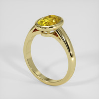 2.07 Ct. Yellow Sapphire Ring, 14K Yellow Gold 2