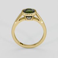 3.02 Ct. Green Sapphire Ring, 14K Yellow Gold 3