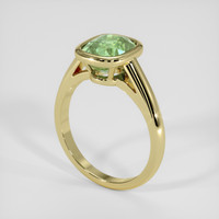 2.64 Ct. Yellowish Green Sapphire Ring, 14K Yellow Gold 2
