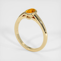 0.70 Ct. Sapphire Ring, 14K Yellow Gold 2