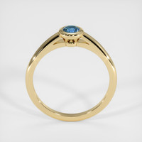 0.74 Ct. Greenish Blue Sapphire Ring, 14K Yellow Gold 3