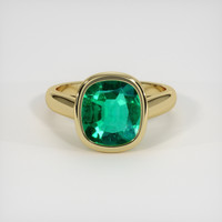 2.45 Ct. Emerald Ring, 18K Yellow Gold 1