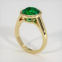 3.42 Ct. Emerald Ring, 18K Yellow Gold 2