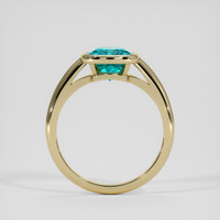 4.27 Ct. Greenish Blue Zircon Ring, 18K Yellow Gold 3