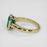4.27 Ct. Greenish Blue Zircon Ring, 18K Yellow Gold 4