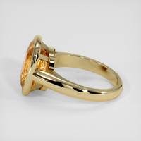 10.25 Ct. Golden Brown Hessonite Garnet Ring, 18K Yellow Gold 4