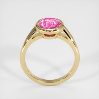 3.34 Ct. Pink Sapphire Ring, 18K Yellow Gold 3