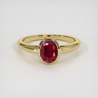 1.80 Ct. Ruby Ring, 18K Yellow Gold 1