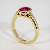 1.20 Ct. Ruby Ring, 18K Yellow Gold 2