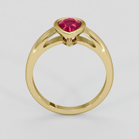 1.51 Ct. Pinkish Red Ruby Ring, 18K Yellow Gold 3