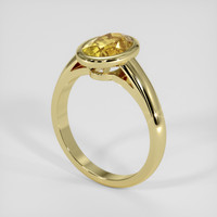 2.07 Ct. Yellow Sapphire Ring, 18K Yellow Gold 2