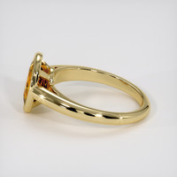 2.78 Ct. Yellowish Orange Sapphire Ring, 18K Yellow Gold 4