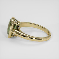 3.35 Ct. Yellowish Green Sapphire Ring, 18K Yellow Gold 4