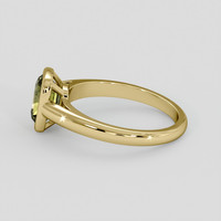 1.86 Ct. Yellowish Green Sapphire Ring, 18K Yellow Gold 4