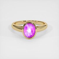 2.20 Ct. Purple Sapphire Ring, 18K Yellow Gold 1