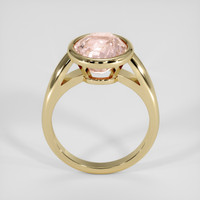 5.48 Ct. Peach Sapphire Ring, 18K Yellow Gold 3