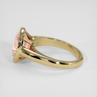 5.48 Ct. Peach Sapphire Ring, 18K Yellow Gold 4