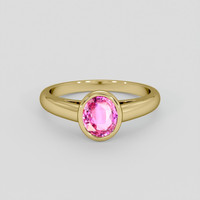 2.02 Ct. Pink Sapphire Ring, 18K Yellow Gold 1
