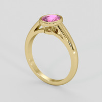 2.02 Ct. Pink Sapphire Ring, 18K Yellow Gold 2