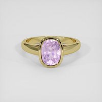 2.56 Ct. Pinkish Purple Sapphire Ring, 18K Yellow Gold 1