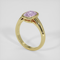 2.56 Ct. Pinkish Purple Sapphire Ring, 18K Yellow Gold 2