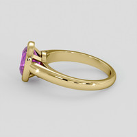 2.17 Ct. Pinkish Purple Sapphire Ring, 18K Yellow Gold 4