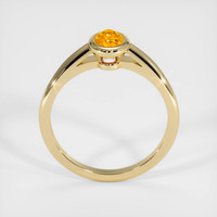 0.70 Ct. Orange Sapphire Ring, 18K Yellow Gold 3