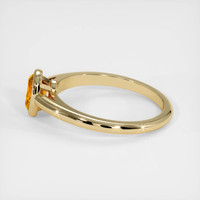 0.70 Ct. Orange Sapphire Ring, 18K Yellow Gold 4