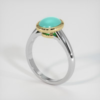 1.30 Ct. Gemstone Ring, 14K Yellow & White 2