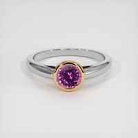 0.88 Ct. Gemstone Ring, 14K Yellow & White 1